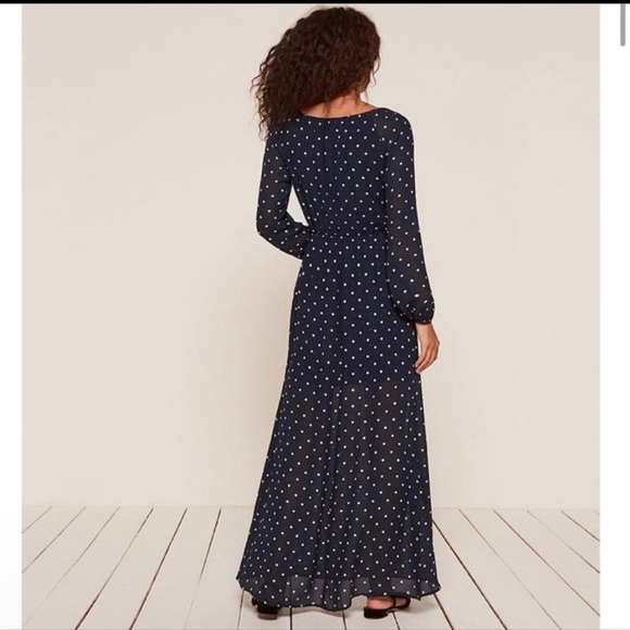 Reformation navy polka dot dress NWT - Picture 2 of 4
